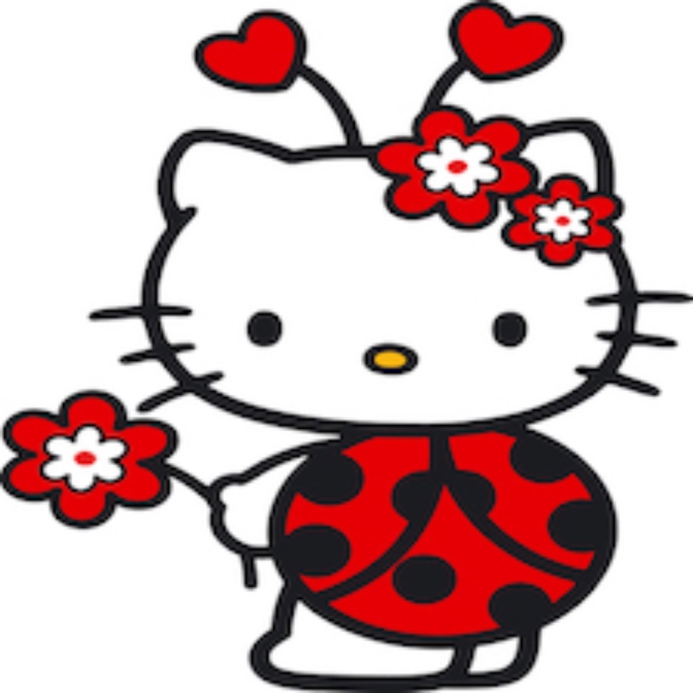 Hello Kitty Cute Ladybug Scrub Top Sz XS NWT - Picture 3 of 3
